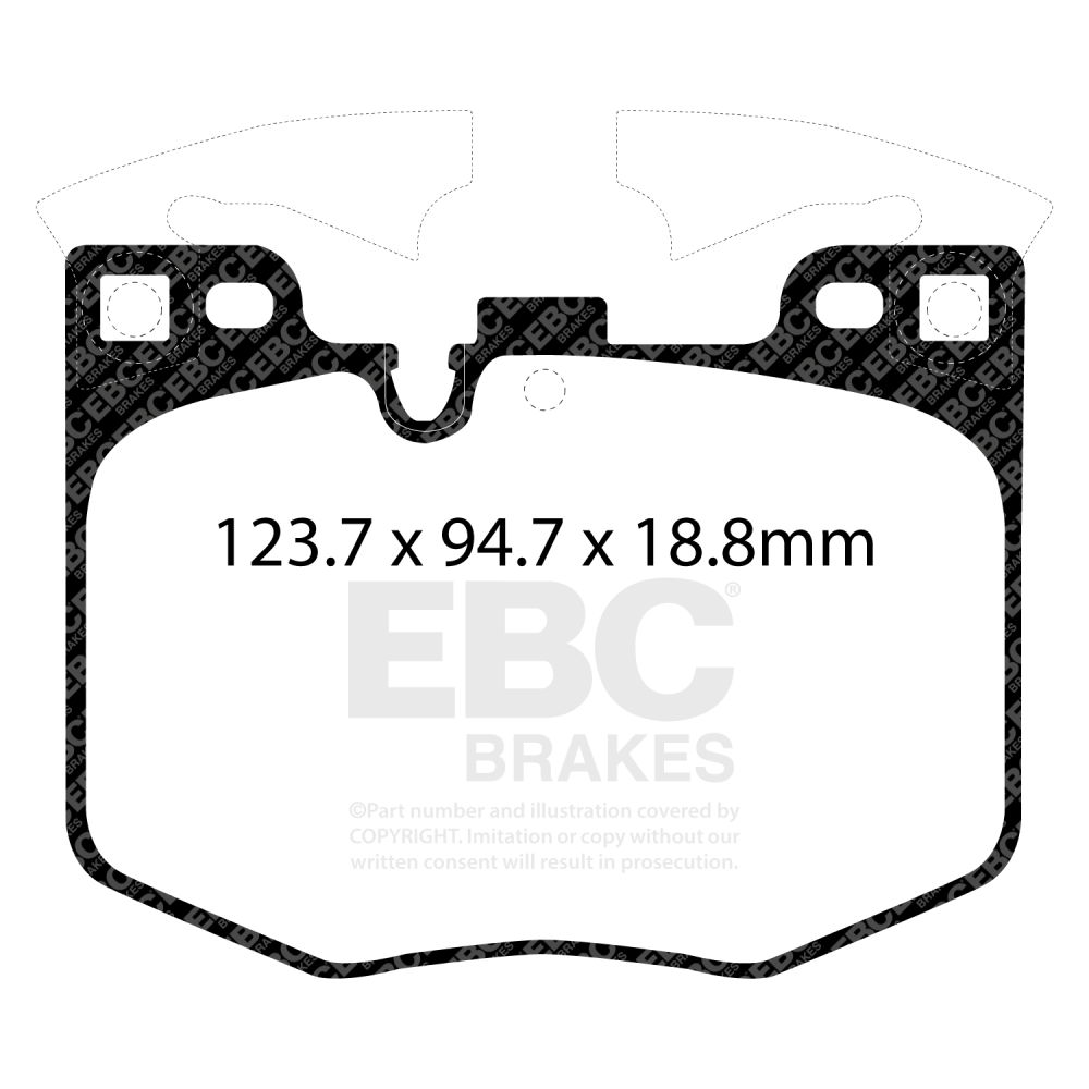 EBC 2017+ BMW 530 2.0L Turbo (G30) Yellowstuff Front Brake Pads