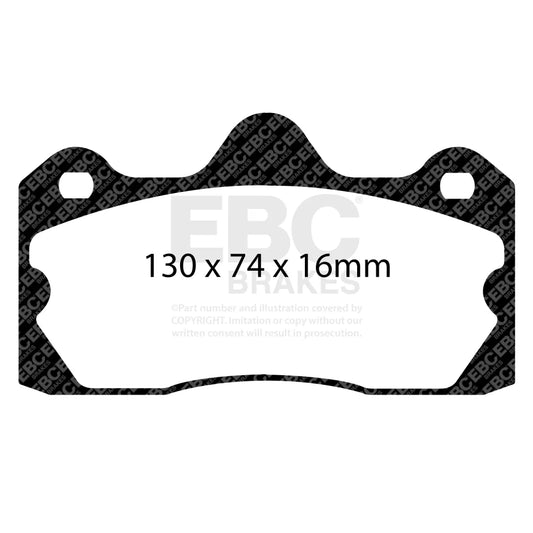 EBC Racing 10-16 Lotus Evora 3.5L RP-1 Race Rear Brake Pads