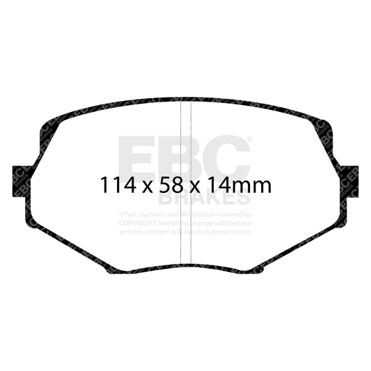 EBC 94-05 Mazda Miata 1.8L (NA/NB) RP-X Race Front Brake Pads