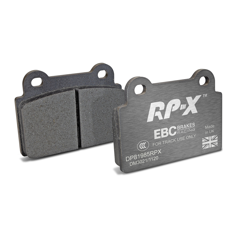 EBC Racing 08-16 Mitsubishi Lancer Evo 10 2.0L Turbo (1 Piece Rotor) RP-X Rear Brake Pads
