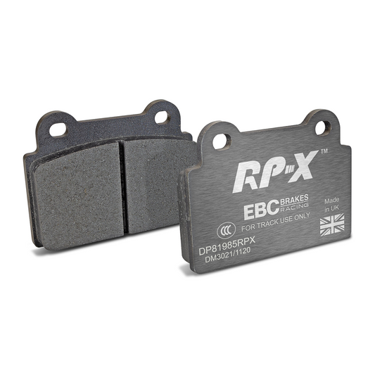 EBC Racing 08-16 Mitsubishi Lancer Evo 10 2.0L Turbo (1 Piece Rotor) RP-X Rear Brake Pads