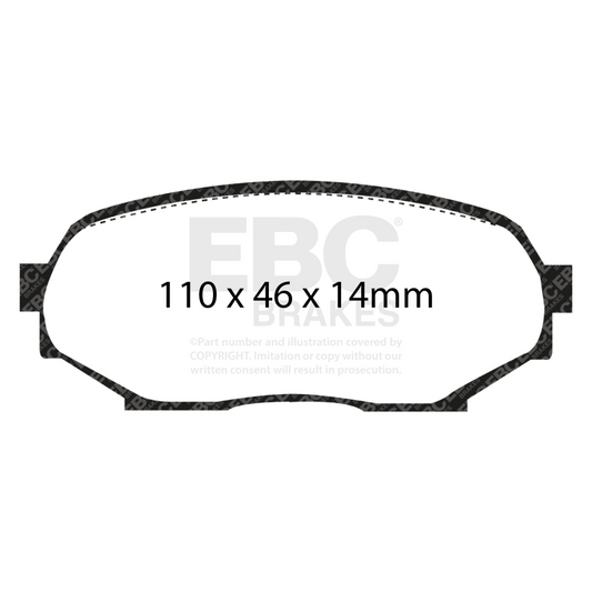 EBC 89-97 Mazda Miata 1.6L (NA) RP-X Race Front Brake Pads