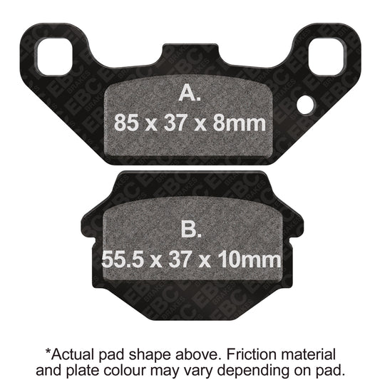 EBC 87-04 Kawasaki KSF 250 Mojave Front Left/Right R Series Sintered Brake Pads Brake Pads