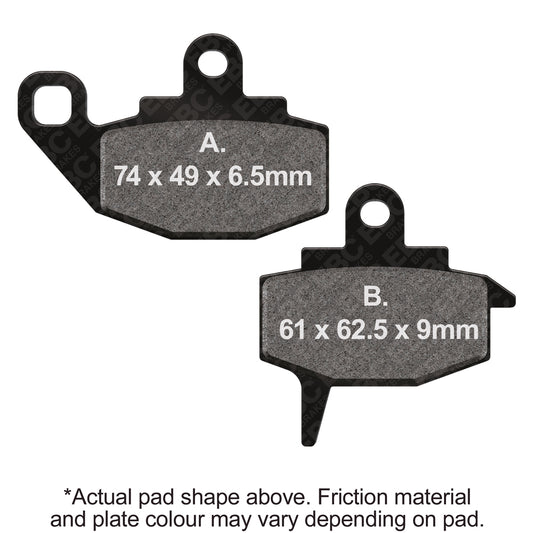 EBC 87-88 Kawasaki KX 125 E/F Front Left R Series Sintered Brake Pads