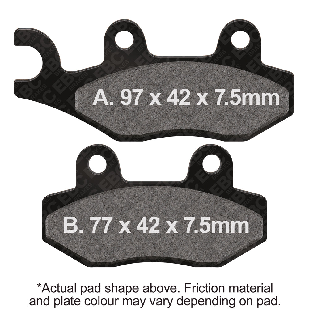 EBC 89-93 Kawasaki KX 125 G/H/J Front Left/Right R Series Sintered Brake Pads