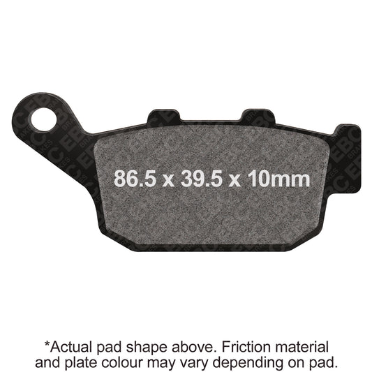 EBC 89-90 Honda CB 400 F CB-1 Rear Left Semi-Sintered Vee Brake Pads
