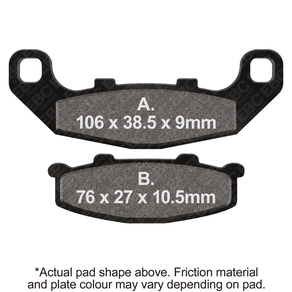 EBC 88-07 Kawasaki EX 250 Ninja Rear Left FA-SFA-TT-X Brake Pads