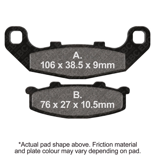 EBC 88-07 Kawasaki EX 250 Ninja Rear Left FA-SFA-TT-X Brake Pads