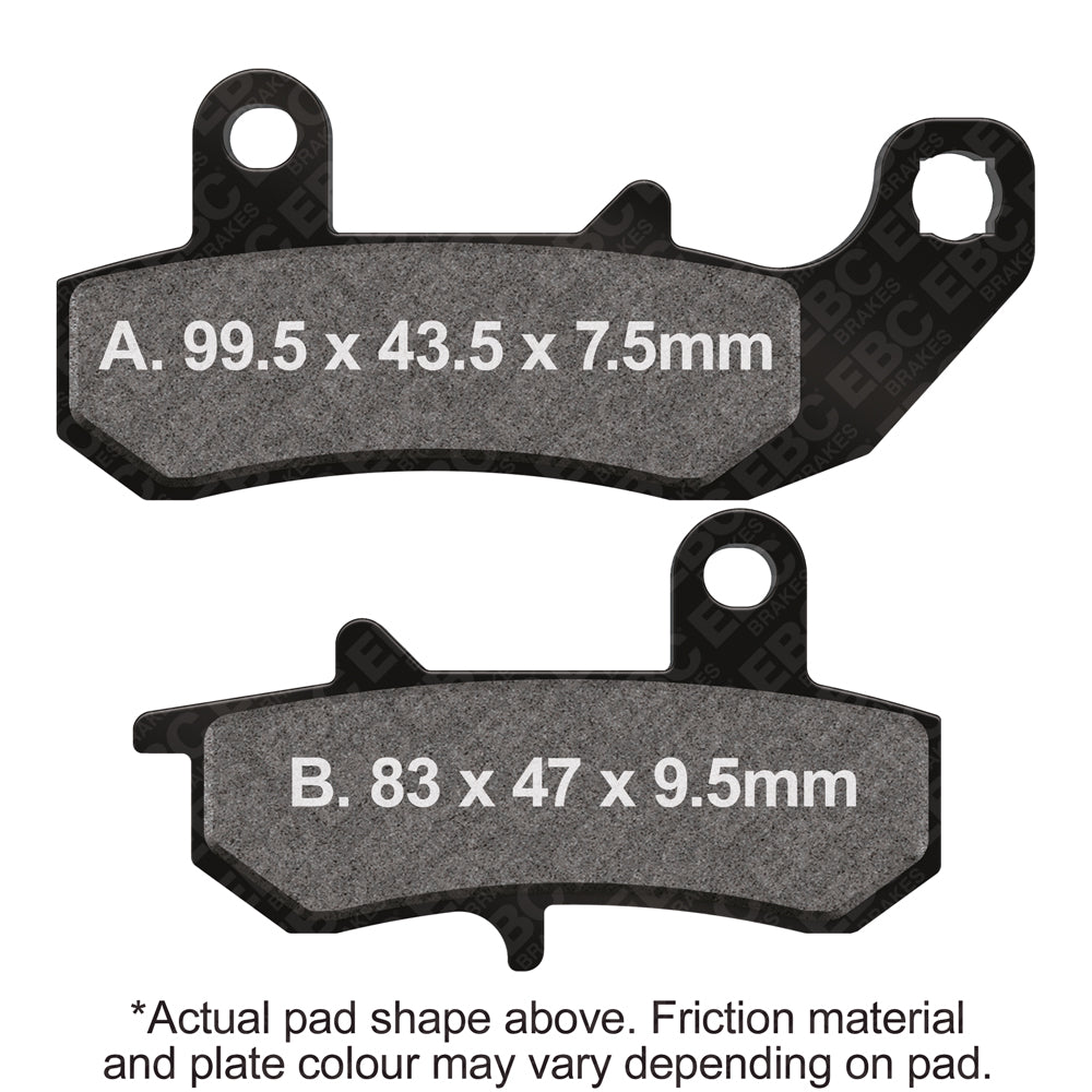 EBC 90-91 Suzuki DR 650 Rear Right R Series Sintered Brake Pads