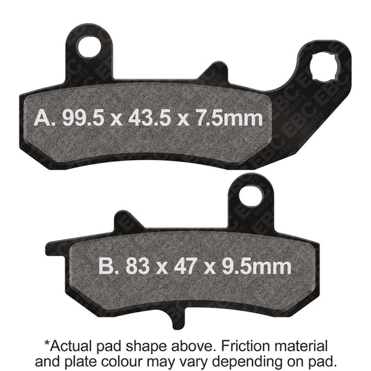 EBC 90-91 Suzuki DR 650 Rear Right R Series Sintered Brake Pads