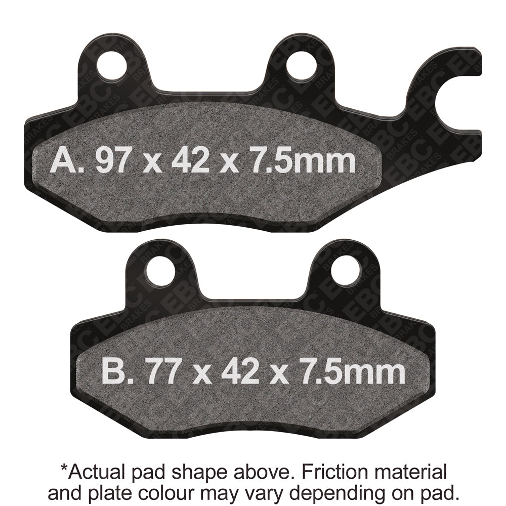 EBC 89-05 Kawasaki KLF 300 Bayou 4x4 Front Left/Right R Series Sintered Brake Pads