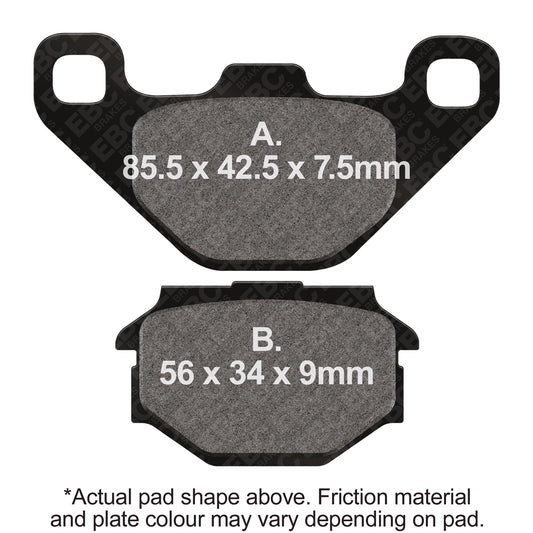 EBC 99-04 Aprilia Pegaso 650 ie All Models Rear Left FA-SFA-TT-X Brake Pads