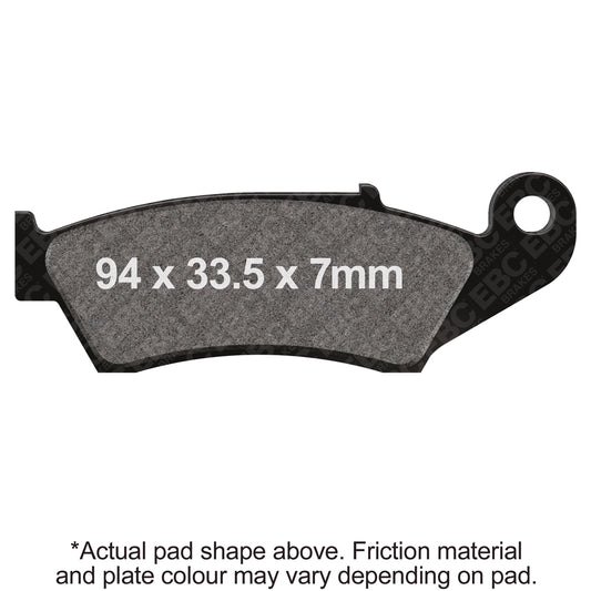 EBC 95-97 Honda CR 125 R Front Left/Right R Series Sintered Brake Pads