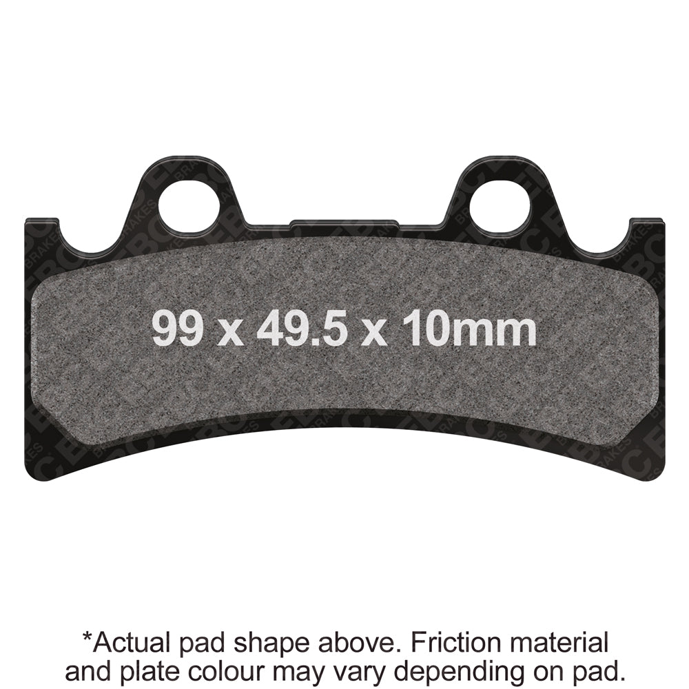 EBC Performance Machine Calipers 112 X 6RSB Semi-Sintered Vee Brake Pad