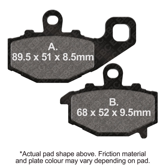 EBC 1993 Kawasaki ZR 550 Zephyr Rear Left/Right Sintered R/HH Brake Pads