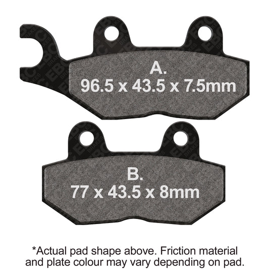 EBC 92-97 Triumph Hinckley Tiger 885cc Front Left FA-SFA-X Brake Pads