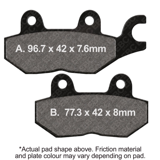 EBC 92-97 Triumph Hinckley Tiger 885cc Front Right Sintered HH/R Brake Pads
