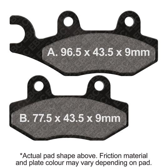 EBC 96-97 Honda CMX 250 C Rebel Front Left Sintered HH/R Brake Pads