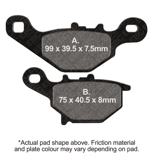 EBC 03-06 Kawasaki KLX 125 L Front Left R Series Sintered Brake Pads