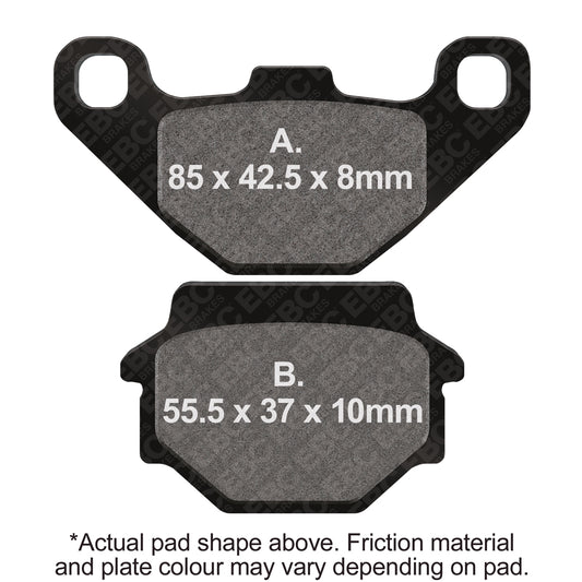 EBC 94-97 Buell M2 Cyclone Disc has Countersunk bolt holes Rear Left FA-SFA-TT-X Brake Pads