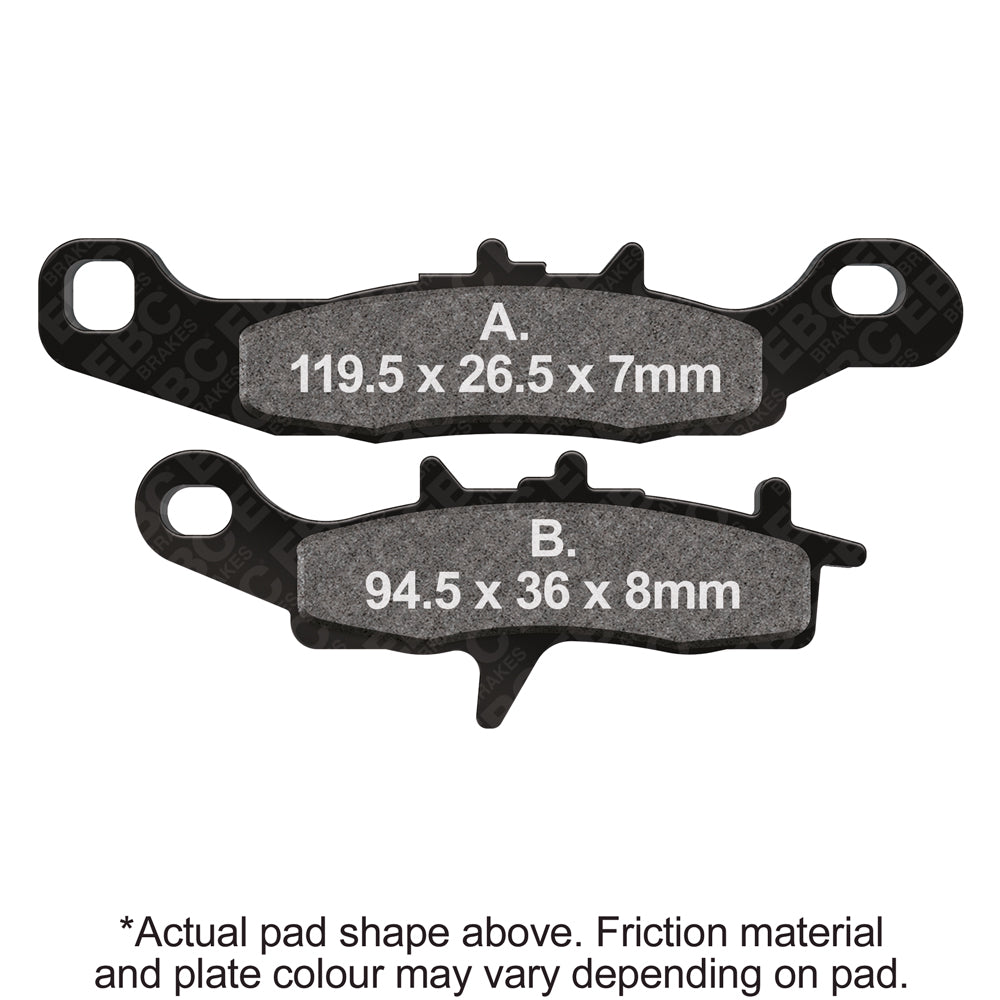 EBC 97-00 Kawasaki KX 80 Front Left R Series Sintered Brake Pads