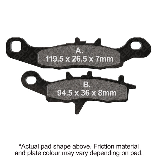 EBC 97-00 Kawasaki KX 80 Front Left R Series Sintered Brake Pads
