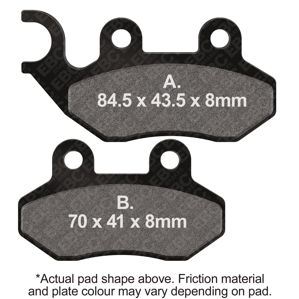 EBC 10-12 Zero DS ZF6.0/ZF9.0 2 Pin Fixing Front Pad Front Left Sintered HH/R Brake Pads