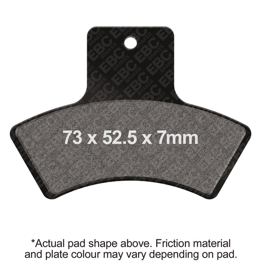 EBC 99-00 Polaris Trail Blazer 250 Front Left R Series Sintered Brake Pads
