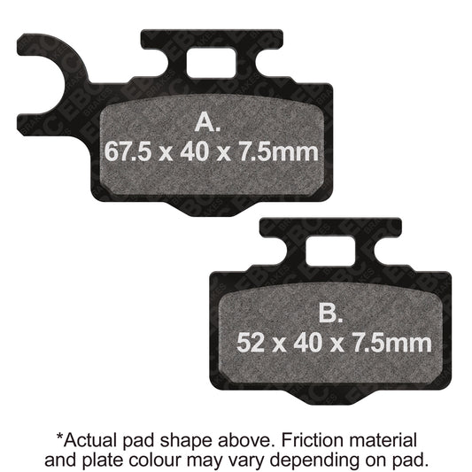 EBC 00-24 Kawasaki KX 65 Front Left R Series Sintered Brake Pads Brake Pads