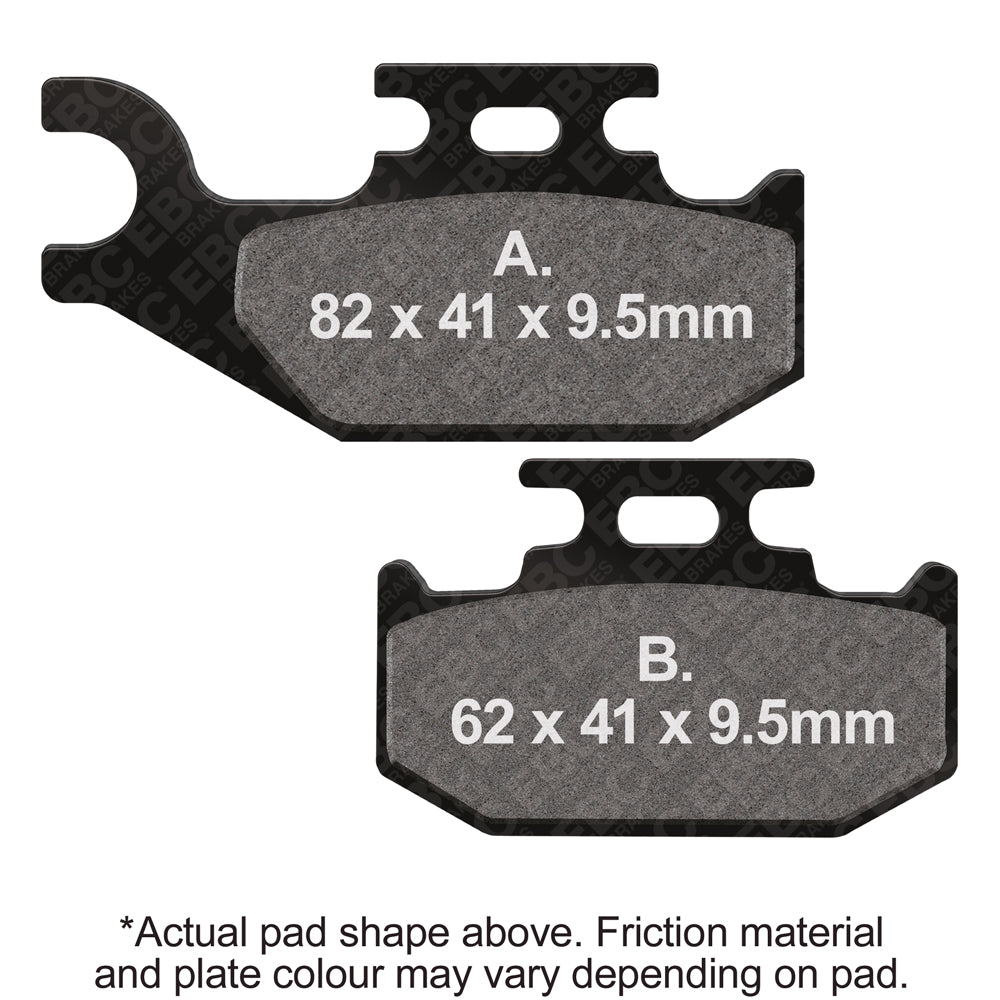 EBC 03-04 Bombardier/BRP Outlander 400 Front Right R Series Sintered Brake Pads