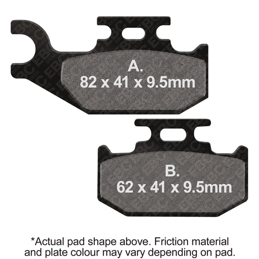 EBC 03-04 Bombardier/BRP Outlander 400 Front Right R Series Sintered Brake Pads