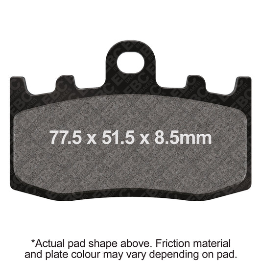 EBC 2007 BMW HP2 Megamoto Disc has loose bobbins Front Left/Right Sintered HH/R Brake Pads