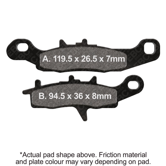 EBC 08-14 Kawasaki KFX 450 R KSF Front Left R Series Sintered Brake Pads Brake Pads
