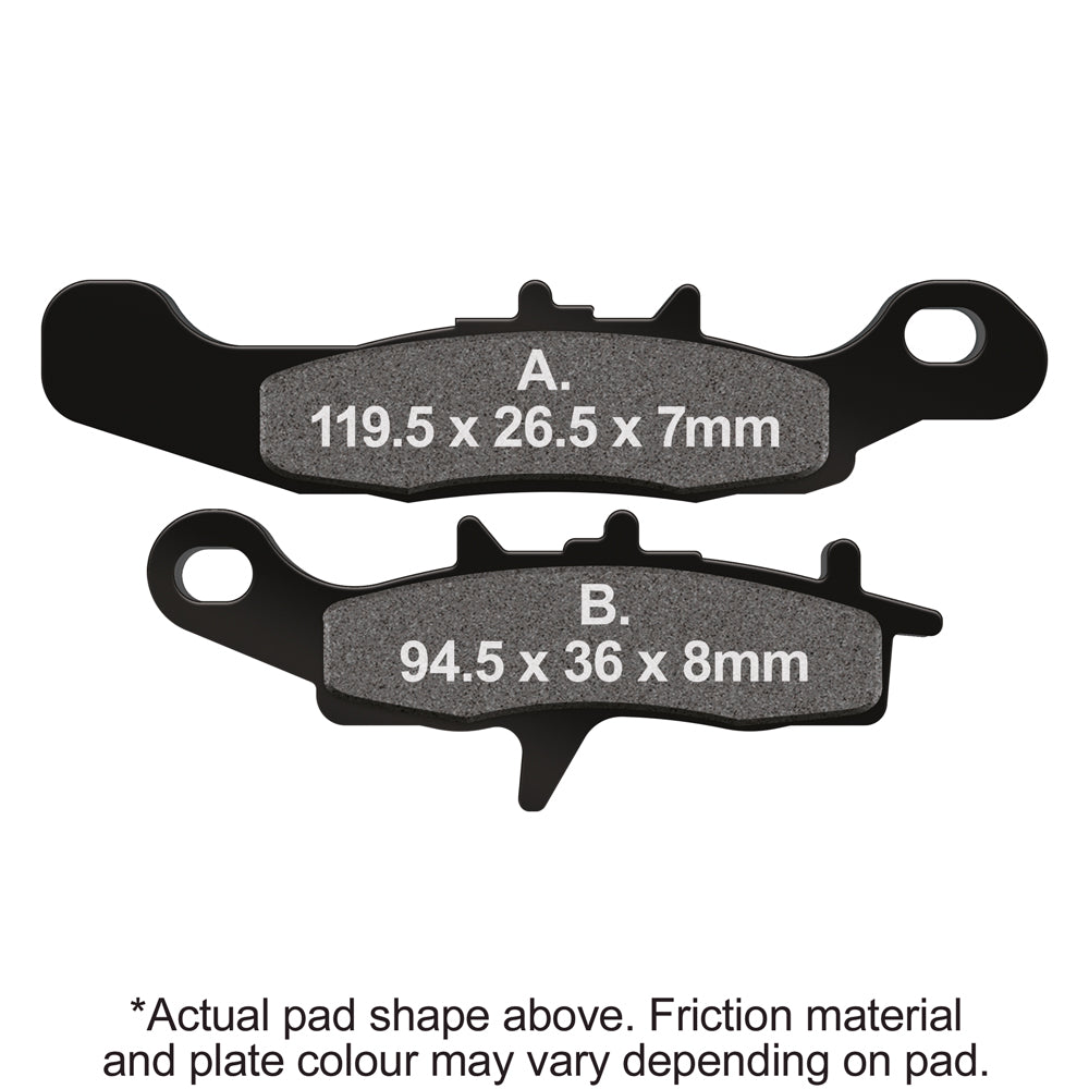 EBC 08-14 Kawasaki KFX 450 R KSF Front Right R Series Sintered Brake Pads Brake Pads
