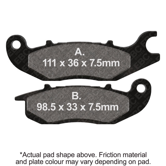 EBC 04-10 Honda CBR 125 R (6 Bolt Front Disc/Canada)Front Left FA-SFA-X Brake Pads