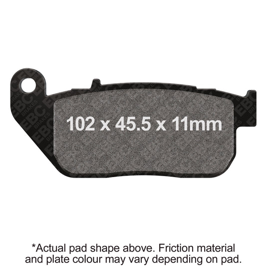 EBC 04-10 H-D Sportster XL 883 Sportster Standard Front Left/Right Semi-Sintered Vee Brake Pads