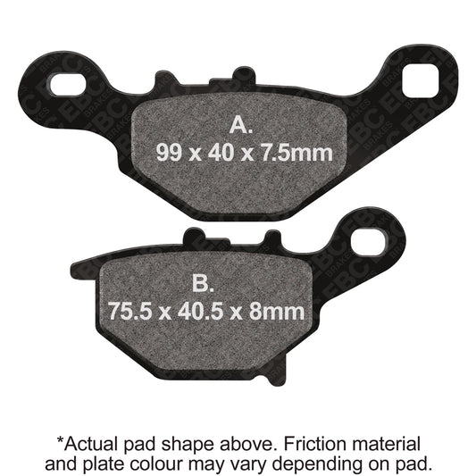 EBC 05-12 Suzuki RM 85 Front Left/Right R Series Sintered Brake Pads