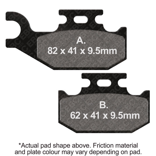 EBC 04-09 Yamaha YXR 450 F Rhino 4WD Side-by-Side Front Left R Series Sintered Brake Pads