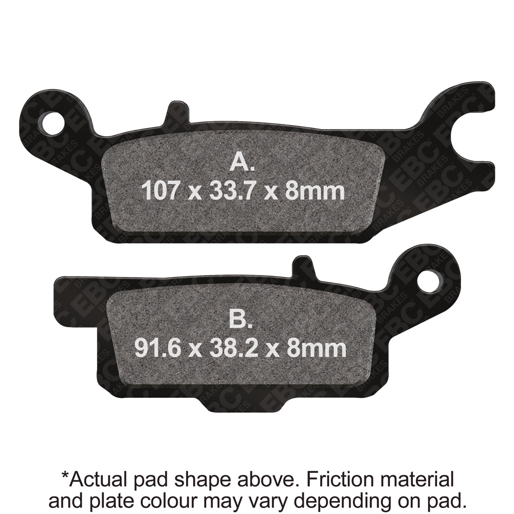 EBC 08-13 Yamaha YFM 250 Raptor Front Left/Right R Series Sintered Brake Pads