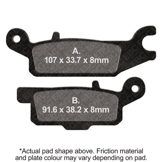EBC 08-13 Yamaha YFM 250 Raptor Front Left/Right R Series Sintered Brake Pads