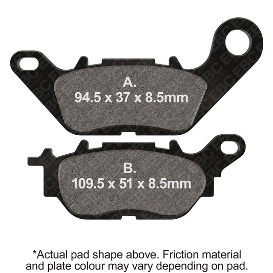EBC 11-13 Yamaha YBR 125 ESG 43B1/3/5/6/8 Front Left FA-SFA-X Brake Pads