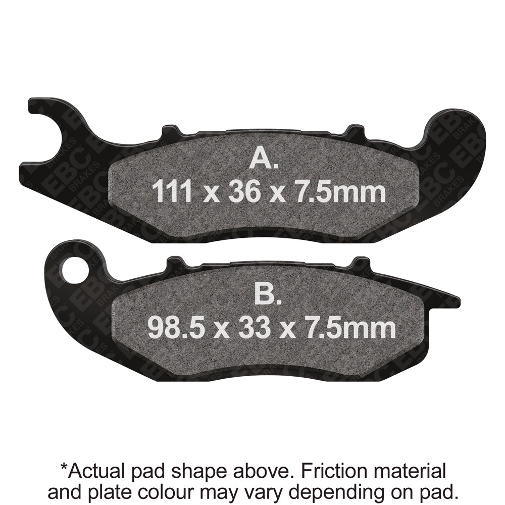 EBC 13-21 Honda CRF 250 L Front Left R Series Sintered Brake Pads