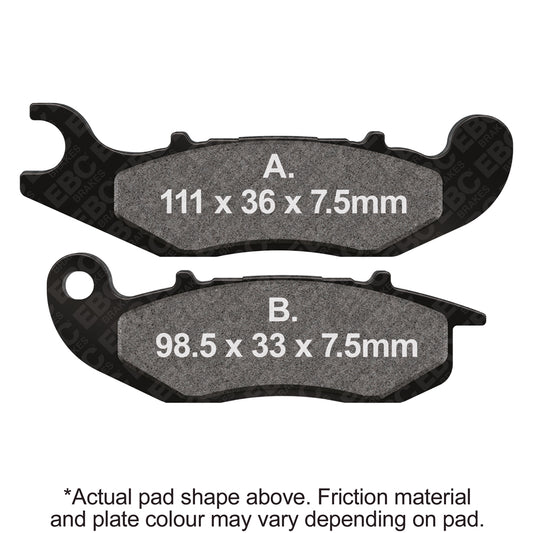 EBC 13-21 Honda CRF 250 L Front Left R Series Sintered Brake Pads