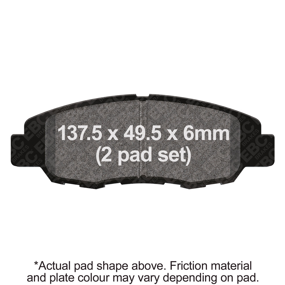 EBC 15-17 Polaris Slingshot Base 2.0L Rear Yellow Brake Pad Set