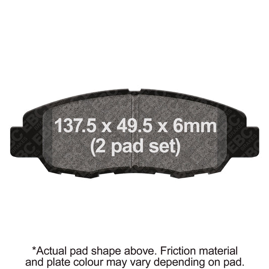 EBC 15-17 Polaris Slingshot Base 2.0L Rear Yellow Brake Pad Set