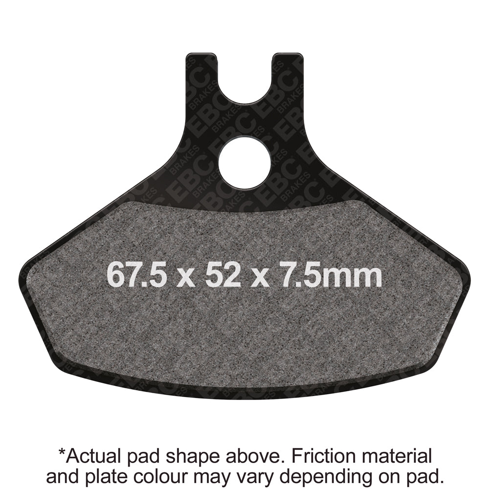 EBC 08-15 Can Am DS 450 2x4/EFi (Road Model w/Hand Brk) Frt Left/Right R Series Sintered Brake Pads