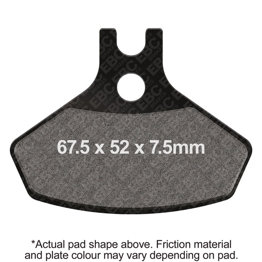 EBC 08-15 Can Am DS 450 2x4/EFi (Road Model w/Hand Brk) Frt Left/Right R Series Sintered Brake Pads