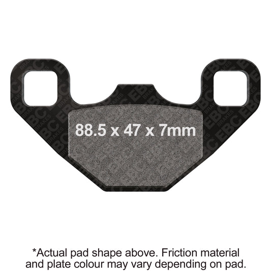 EBC 09-15 Polaris RZR 170 Rear Left R Series Sintered Brake Pads