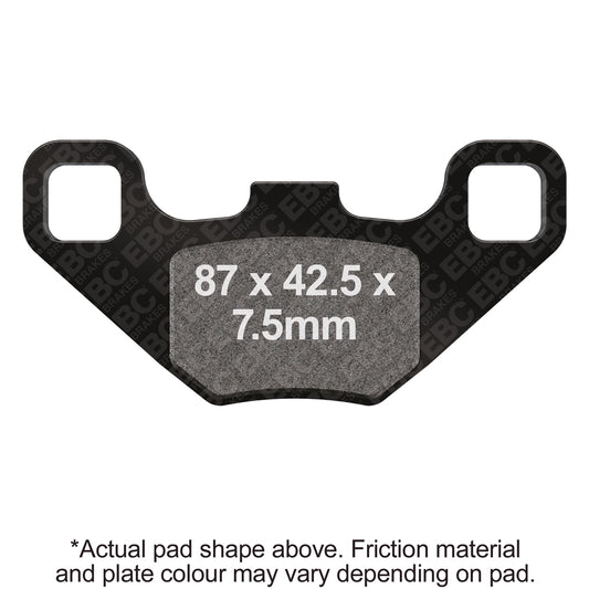 EBC 10-14 Polaris Phoenix (Rear Drum Model) Front Left/Right R Series Sintered Brake Pads