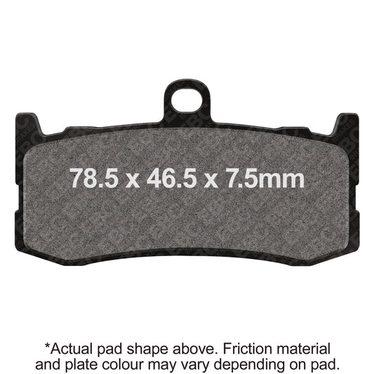 EBC 09-12 Triumph Hinckley Daytona 675 (w/Nissin MB Caliper) Frt Left/Right Sintered HH/R Brake Pads